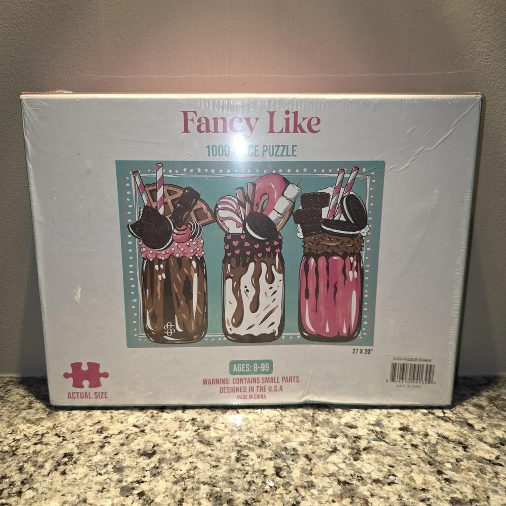 Simply Southern Fancy Like 1000 Piece Puzzle Milkshake Mason Jars Multi Color